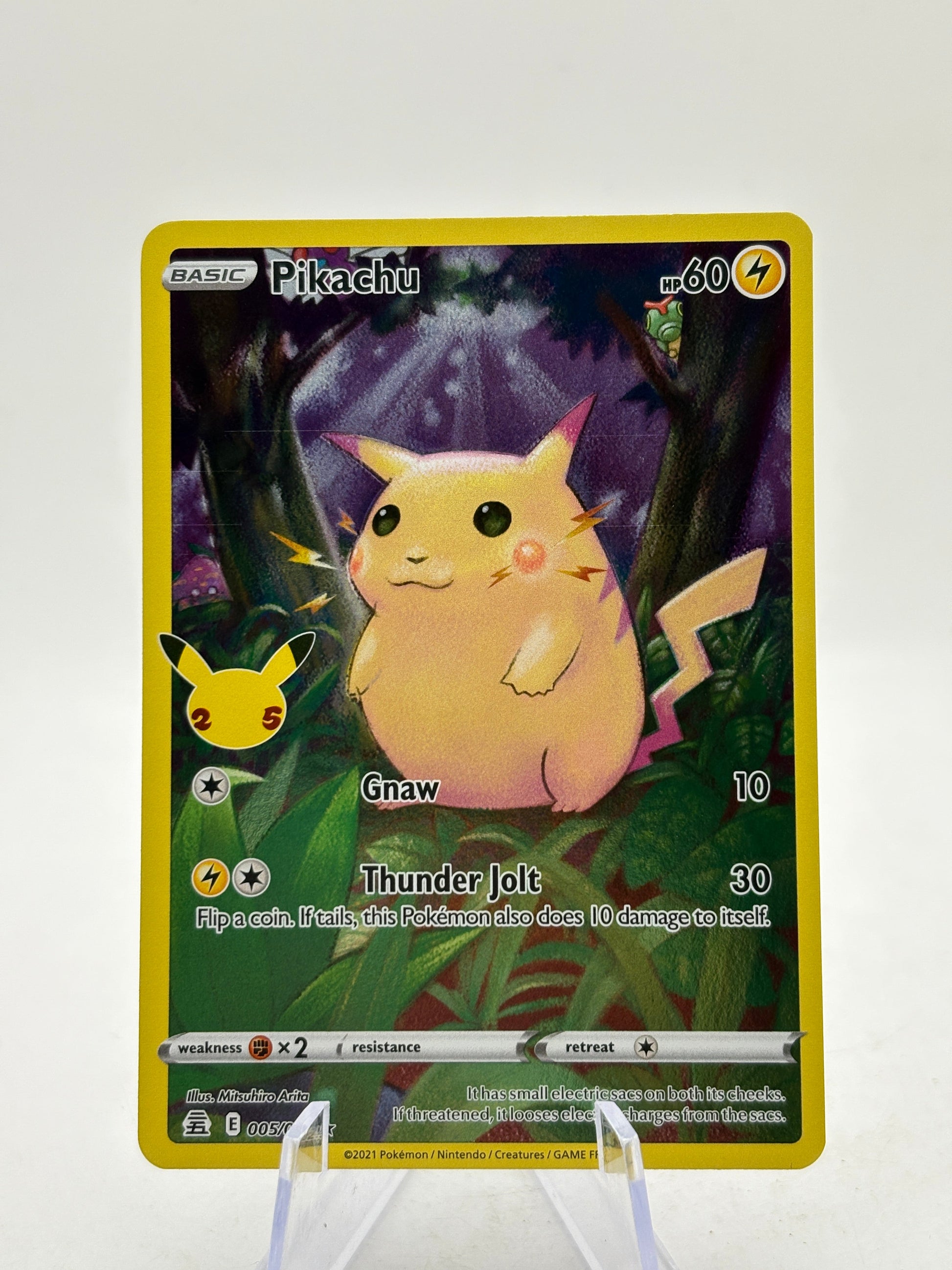 Pokemon TCG Celebrations 25th - Pikachu Full Art 005/025 NM FRENLY BRICKS - Open 7 Days
