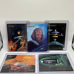 Vintage 1993 Skybox Master Series Star Trek Card Lot x 5 FRENLY BRICKS - Open 7 Days