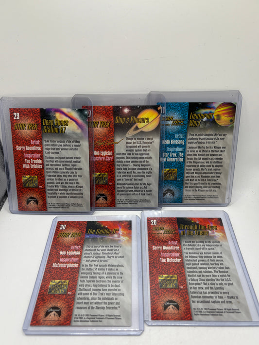 Vintage 1993 Skybox Master Series Star Trek Card Lot x 5 FRENLY BRICKS - Open 7 Days