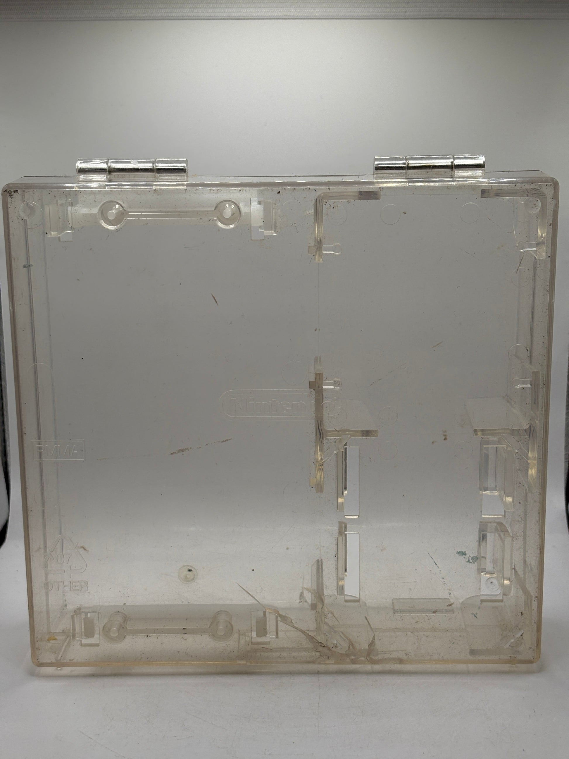 Official Nintendo Game Boy Clear Plastic OEM Play it Loud Hard Case Damage FRENLY BRICKS - Open 7 Days