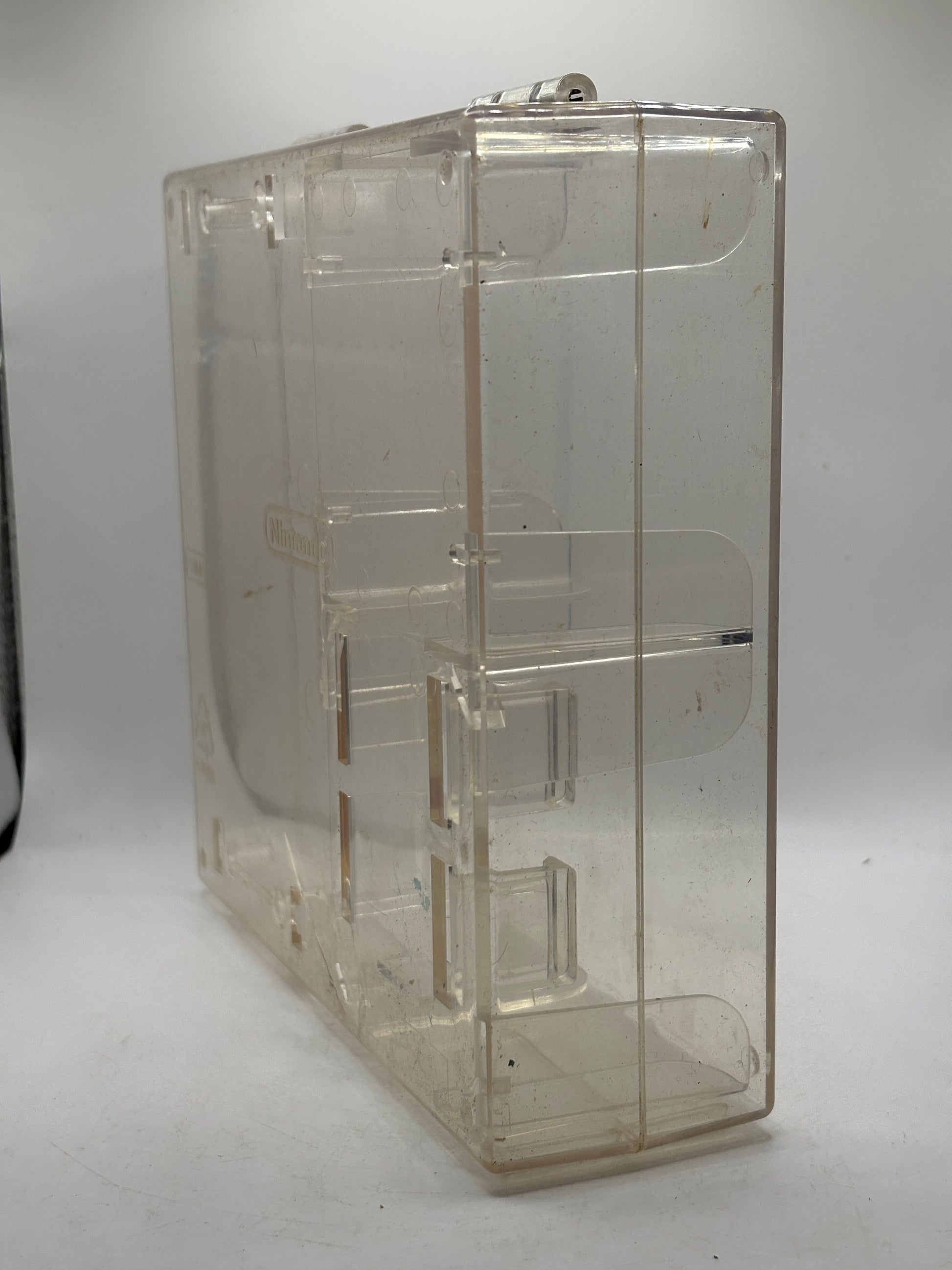 Official Nintendo Game Boy Clear Plastic OEM Play it Loud Hard Case Damage FRENLY BRICKS - Open 7 Days