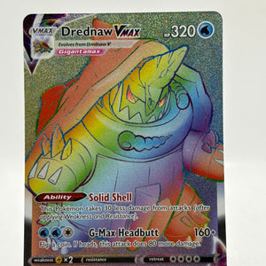 Pokemon TCG Sword Shield Champions Path - Drednaw VMAX 075/073 Rainbow Full Art Nm FRENLY BRICKS - Open 7 Days