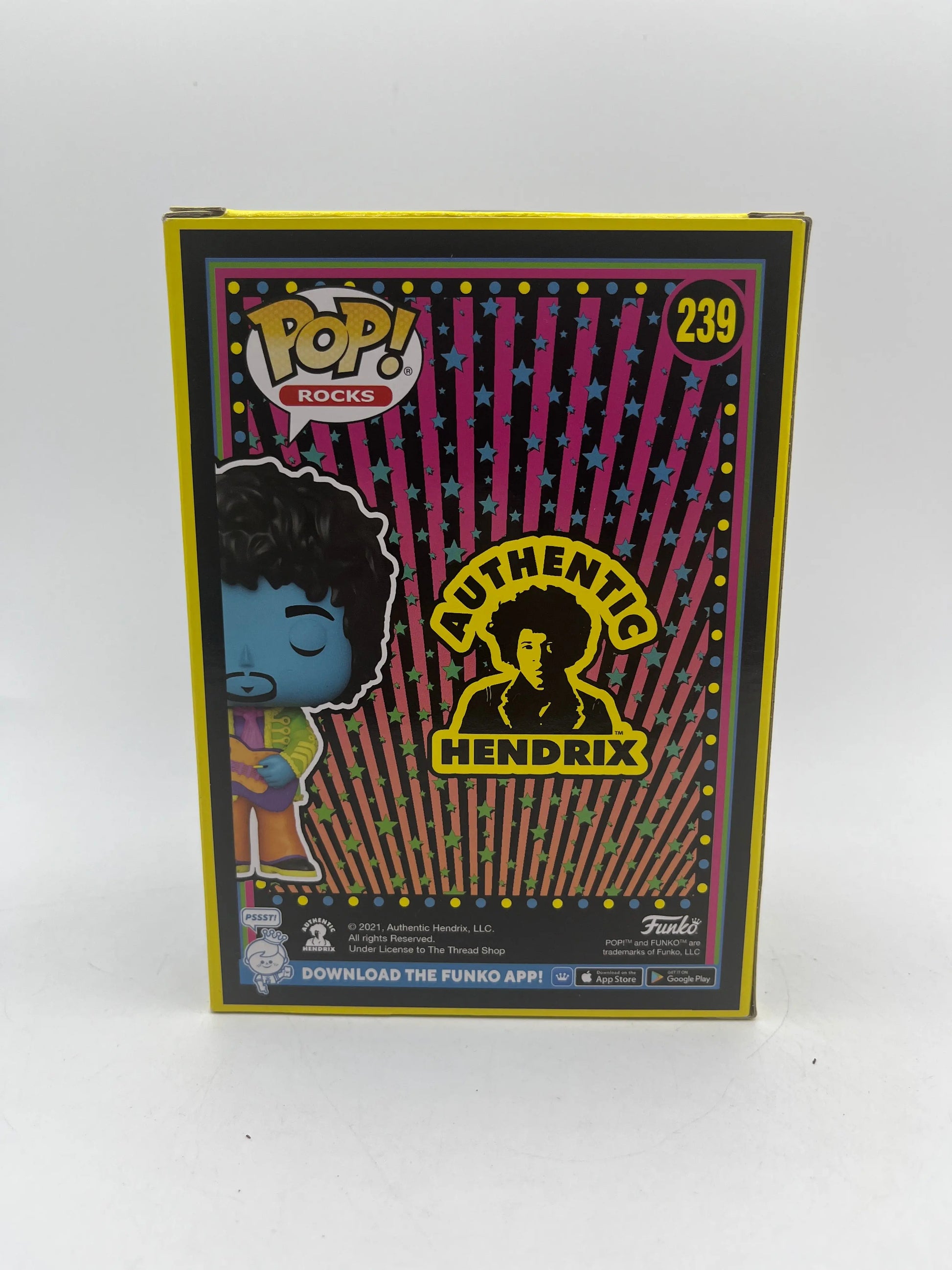 Funko POP Rocks Authentic Hendrix Jimi Hendrix Blacklight #239 +combinedshipping FRENLY BRICKS - Open 7 Days