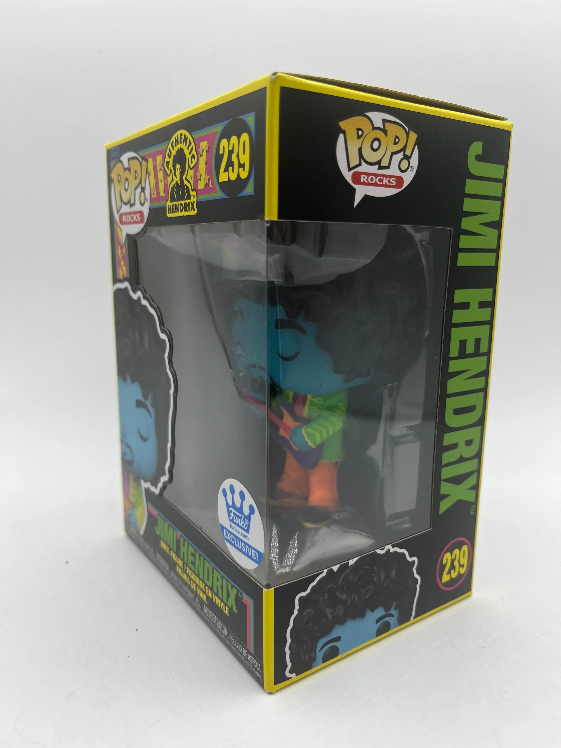 Funko POP Rocks Authentic Hendrix Jimi Hendrix Blacklight #239 +combinedshipping FRENLY BRICKS - Open 7 Days
