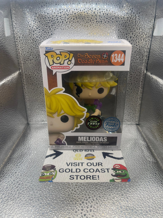 Funko Pop! Seven Deadly Sins - 1344 - Meliodas - SE Glow Chase FRENLY BRICKS - Open 7 Days