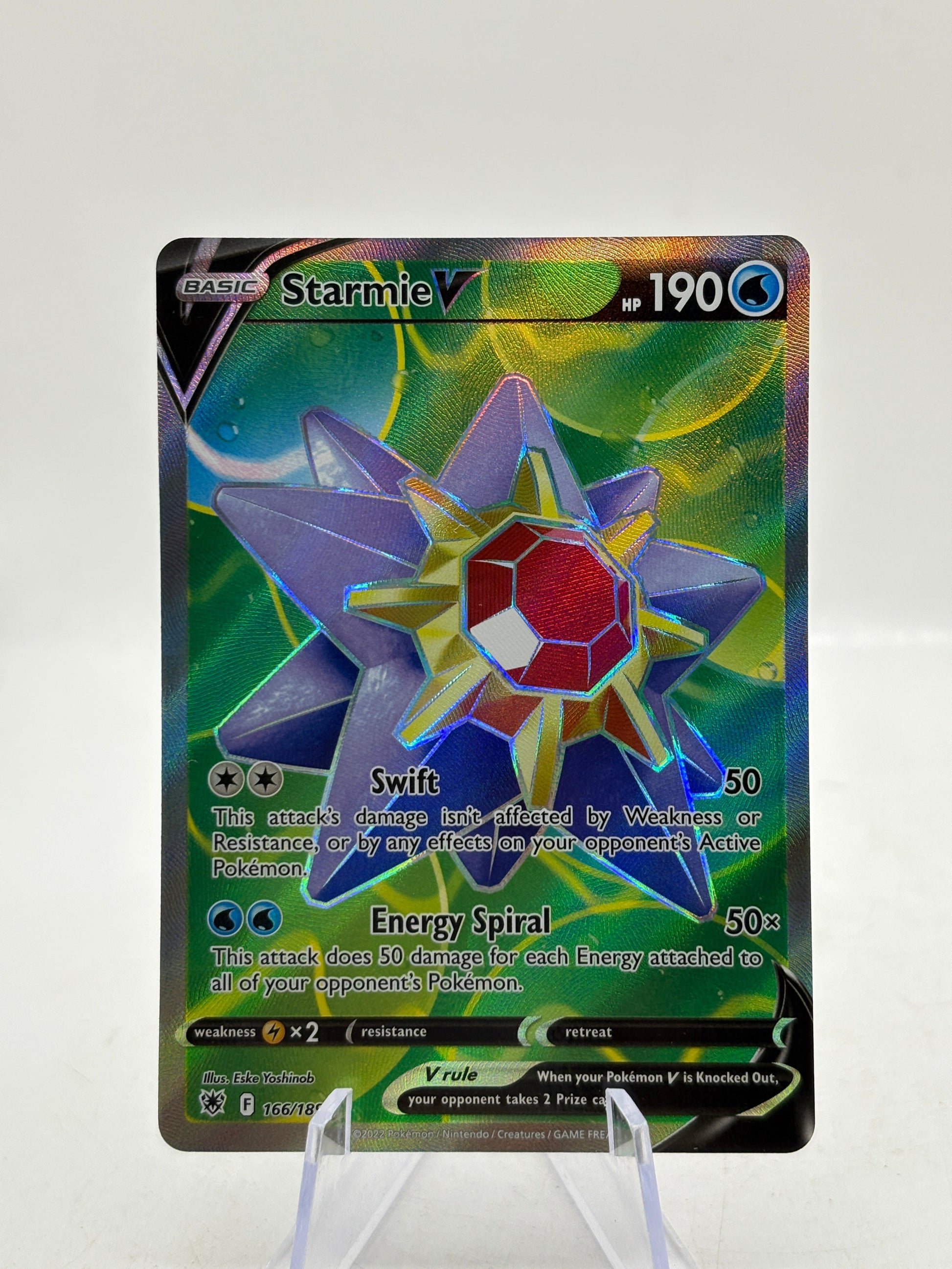 Pokemon TCG Sword Shield Astral Radiance - Starmie V 166/189 Full Art NM FRENLY BRICKS - Open 7 Days