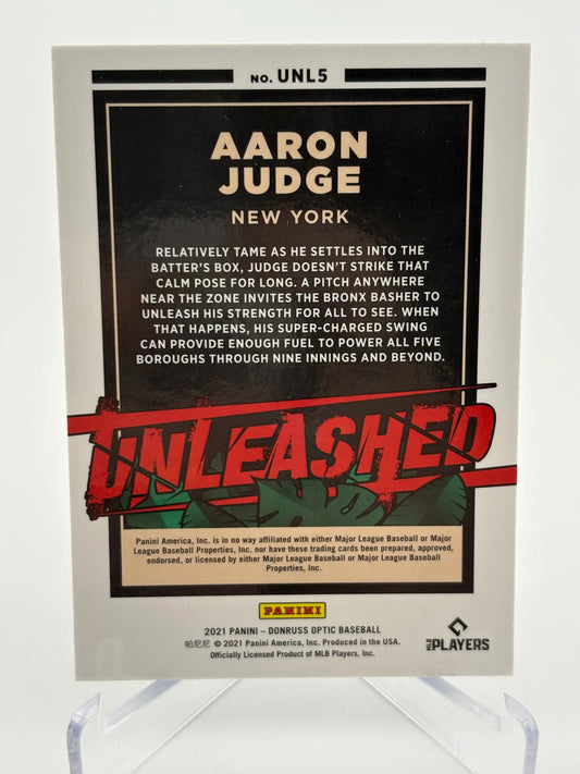 2021 Panini Donruss Optic #UNL5 Aaron Judge Unleashed FRENLY BRICKS - Open 7 Days