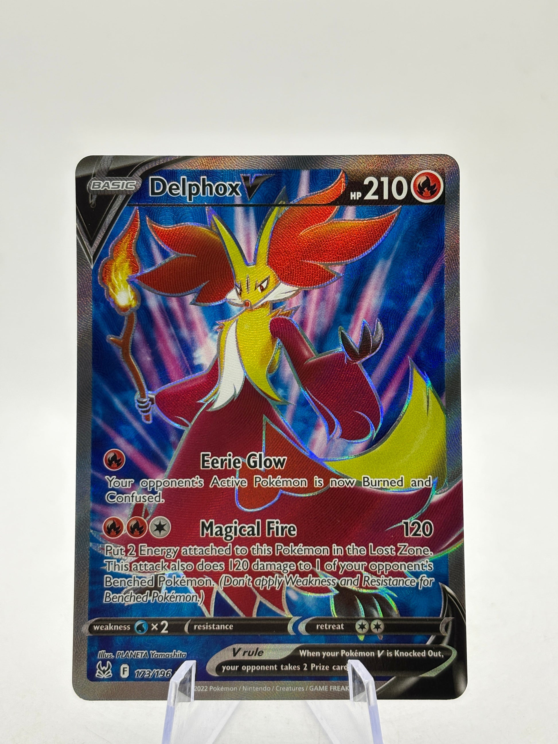 Pokemon TCG Sword Shield Lost Origin - Delphox V 173/196 Full Art Rare FRENLY BRICKS - Open 7 Days