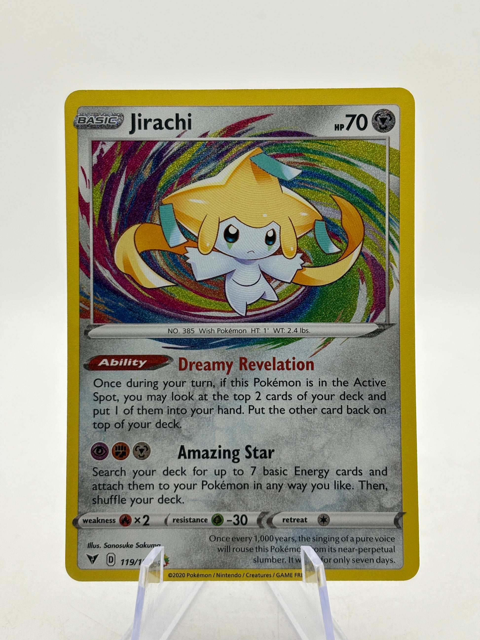 Pokemon TCG Sword Shield Vivid Voltage - Jirachi 119/185 Amazing Rare NM FRENLY BRICKS - Open 7 Days