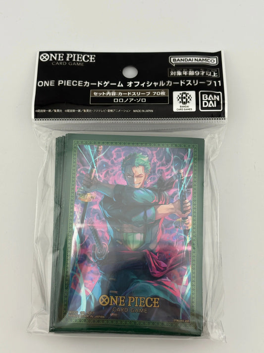 Official One Piece Card Game Sleeves Vol. 11 (Roronoa Zoro) Japan FRENLY BRICKS - Open 7 Days