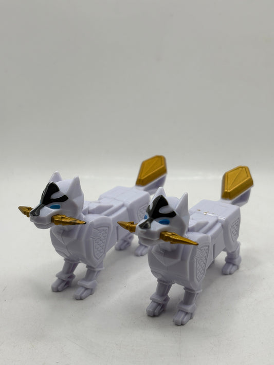 Power Rangers Ninja Steel DX Megazord Kodiak Wolf White Dog Zord x 2 Loose FRENLY BRICKS - Open 7 Days