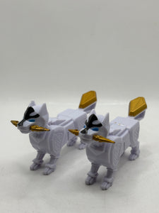 Power Rangers Ninja Steel DX Megazord Kodiak Wolf White Dog Zord x 2 Loose