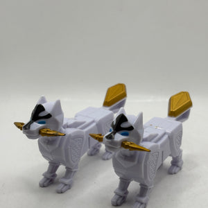 Power Rangers Ninja Steel DX Megazord Kodiak Wolf White Dog Zord x 2 Loose FRENLY BRICKS - Open 7 Days