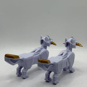 Power Rangers Ninja Steel DX Megazord Kodiak Wolf White Dog Zord x 2 Loose FRENLY BRICKS - Open 7 Days