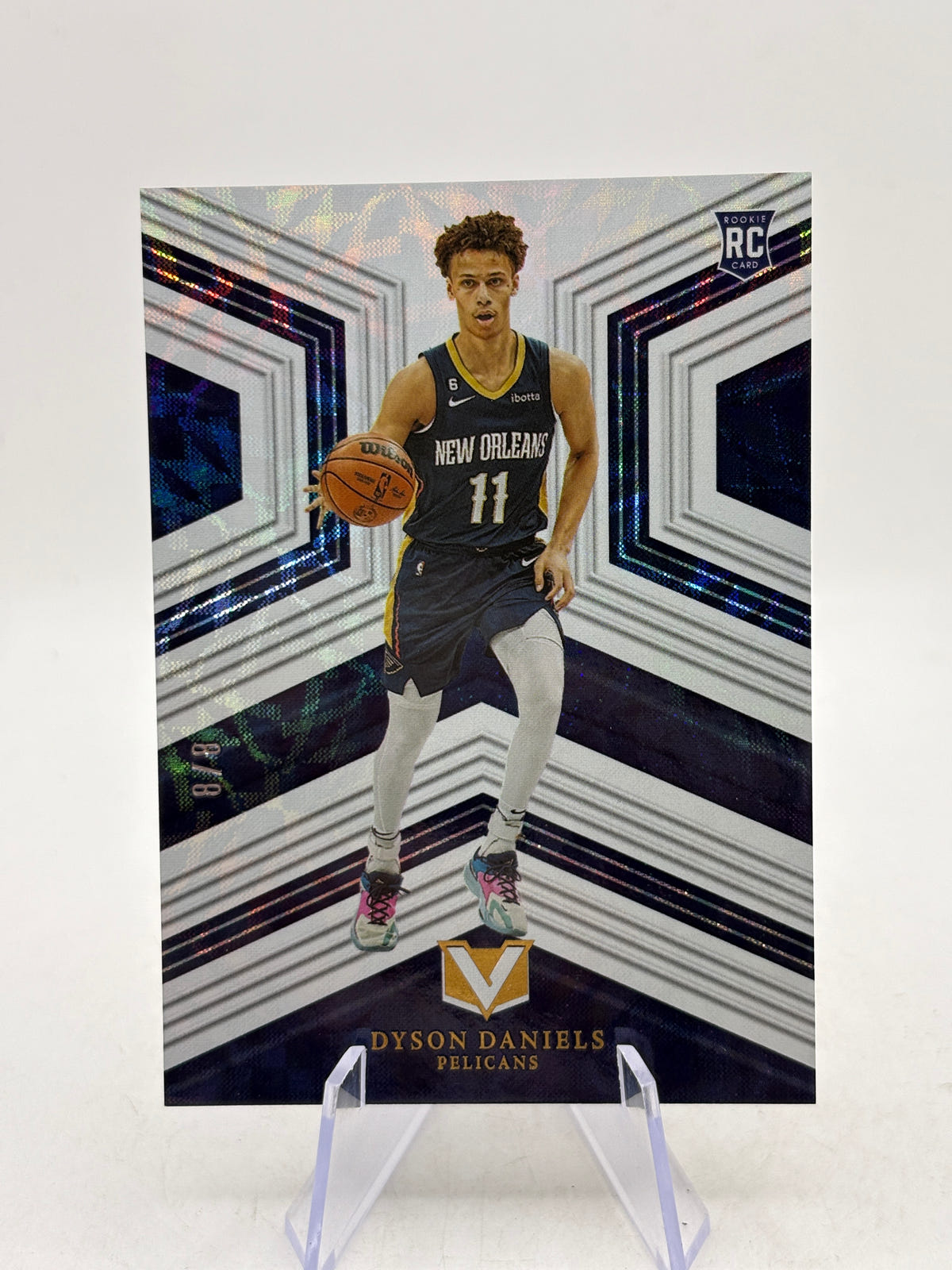 Panini 2022-23 Chronicles Vertex Dyson Daniels RC Pelicans 8/8 #178 image 1
