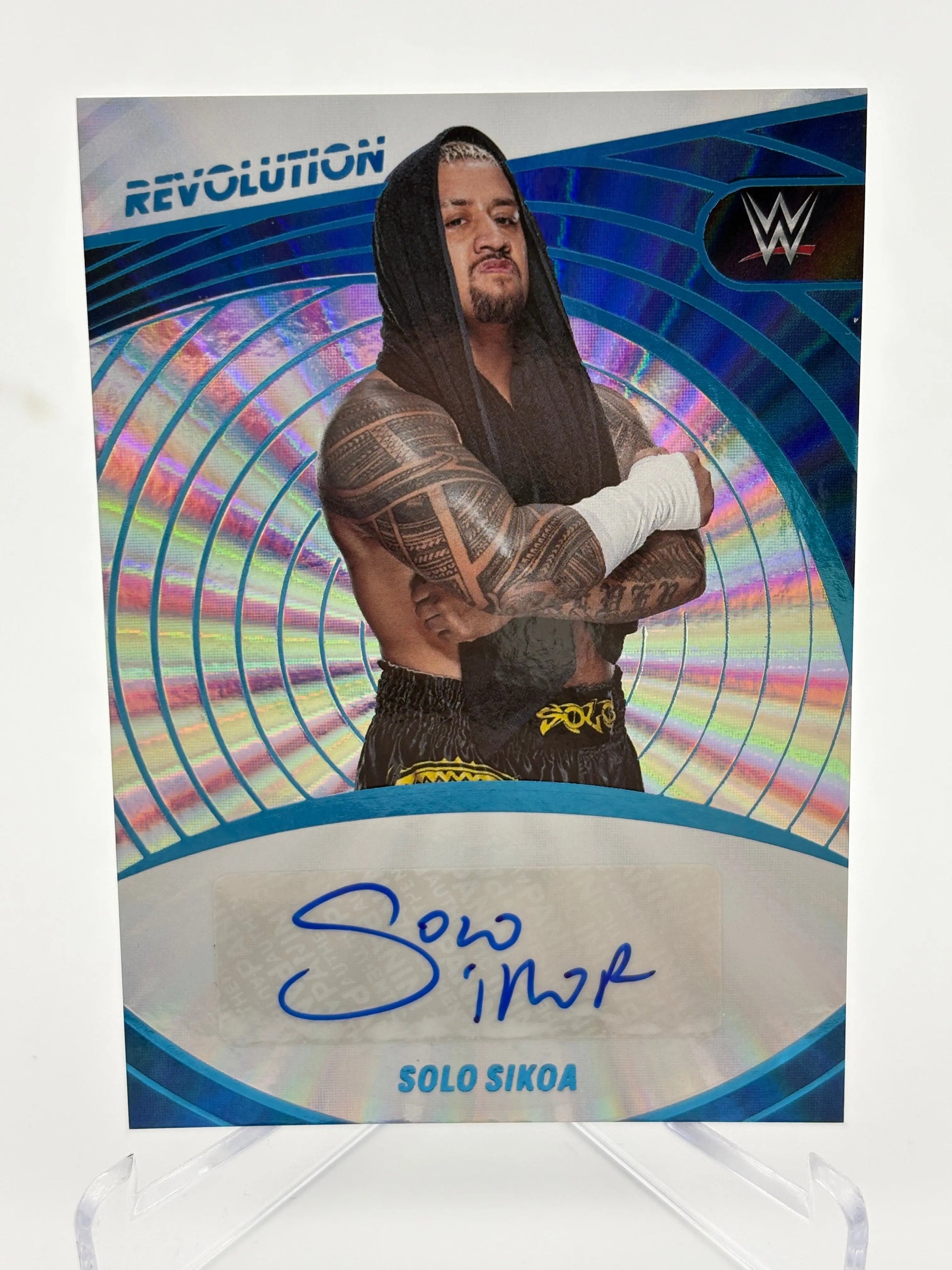 2023 Revolution WWE Autographs Sunburst #AGSLS Solo Sikoa Auto /99 FRENLY BRICKS - Open 7 Days