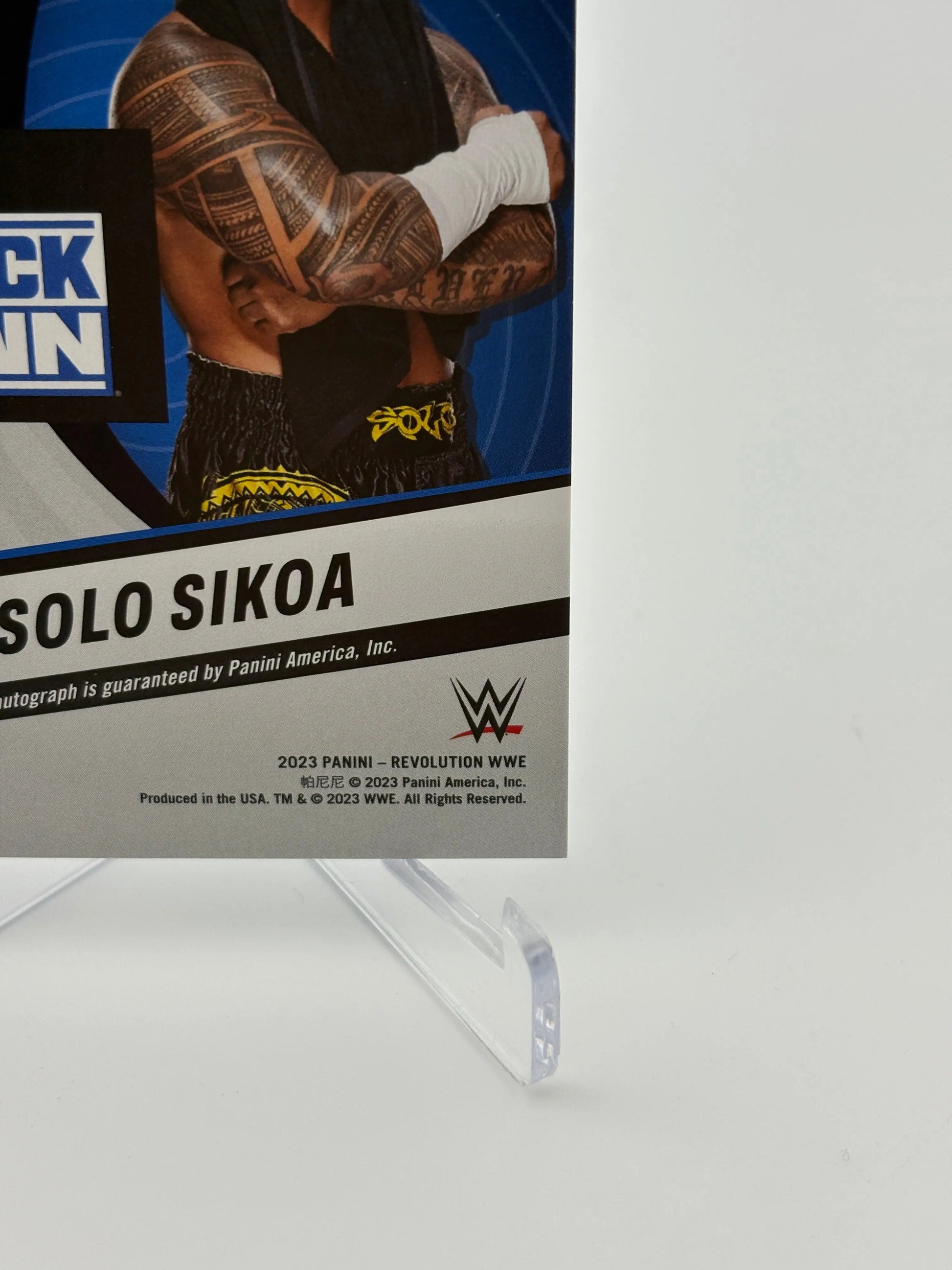2023 Revolution WWE Autographs Sunburst #AGSLS Solo Sikoa Auto /99 FRENLY BRICKS - Open 7 Days