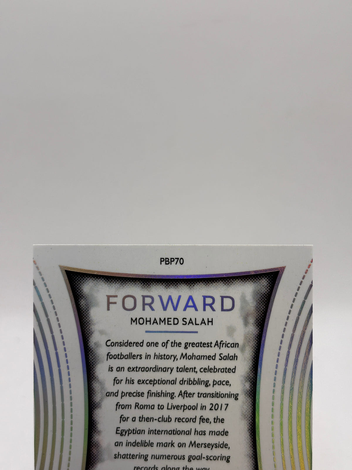 2025 Futera Platinum #PBP70 Mohamed Salah 1/1 image 3