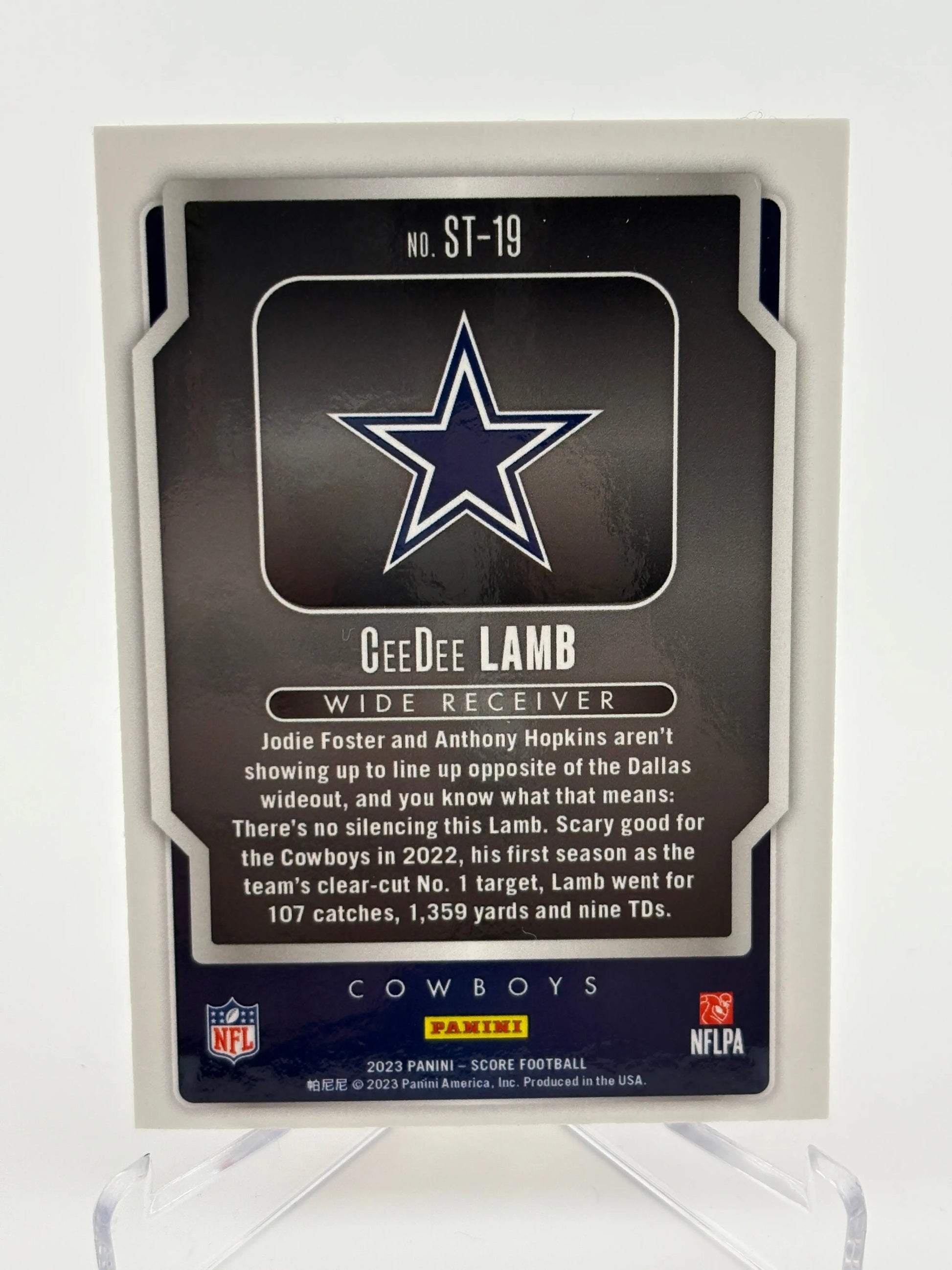 2023 Panini Score - CeeDee Lamb “SHOWTIME” 3D Lenticular CASE HIT #ST-19 FRENLY BRICKS - Open 7 Days