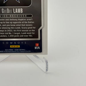 2023 Panini Score - CeeDee Lamb “SHOWTIME” 3D Lenticular CASE HIT #ST-19 FRENLY BRICKS - Open 7 Days