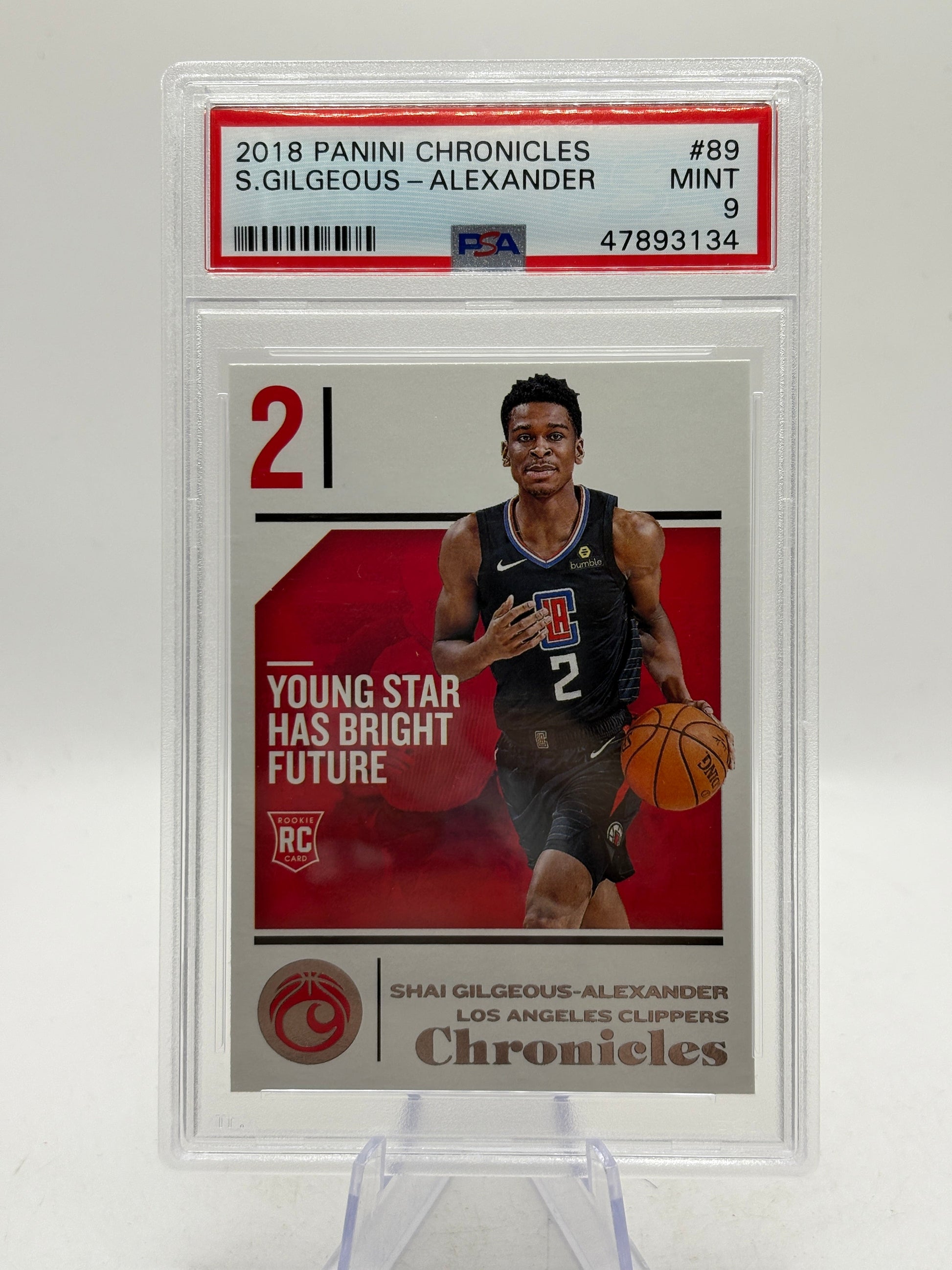 2018 Panini Chronicles #89 Shai Gilgeous-Alexander PSA 9 FRENLY BRICKS - Open 7 Days