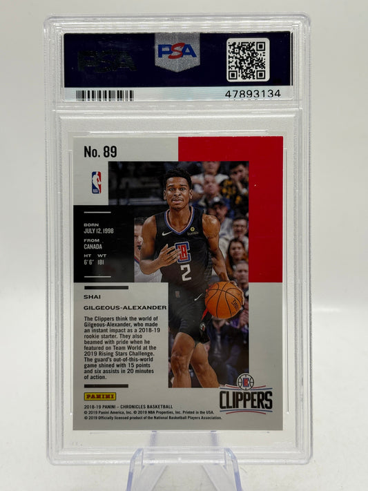 2018 Panini Chronicles #89 Shai Gilgeous-Alexander PSA 9 FRENLY BRICKS - Open 7 Days