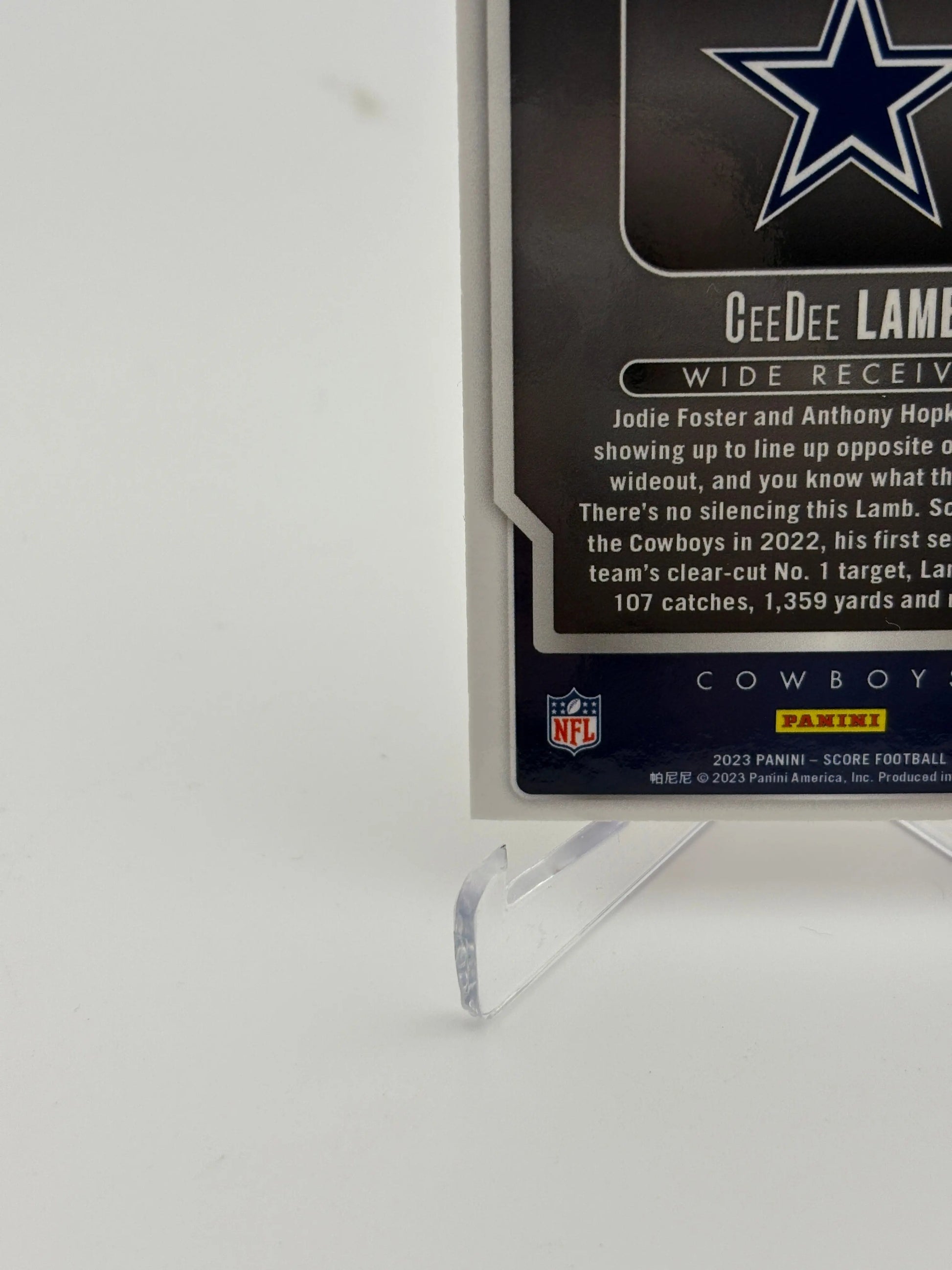 2023 Panini Score - CeeDee Lamb “SHOWTIME” 3D Lenticular CASE HIT #ST-19 FRENLY BRICKS - Open 7 Days
