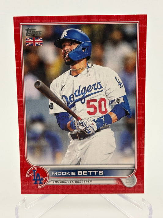 2022 Topps UK Edition Mookie Betts Big Ben Red Parallel #/99 FRENLY BRICKS - Open 7 Days