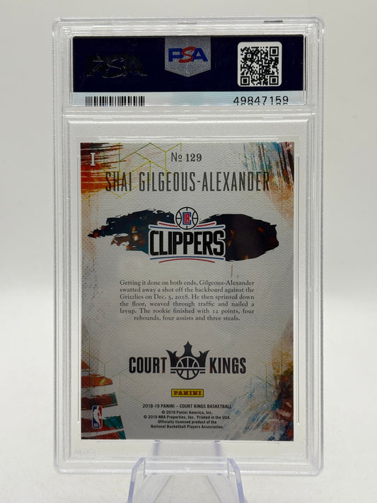 2018 Panini Court Kings #129 Shai Gilgeous-Alexander PSA 9 Mint FRENLY BRICKS - Open 7 Days