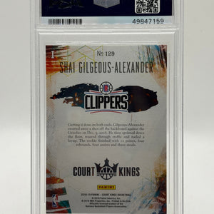 2018 Panini Court Kings #129 Shai Gilgeous-Alexander PSA 9 Mint FRENLY BRICKS - Open 7 Days