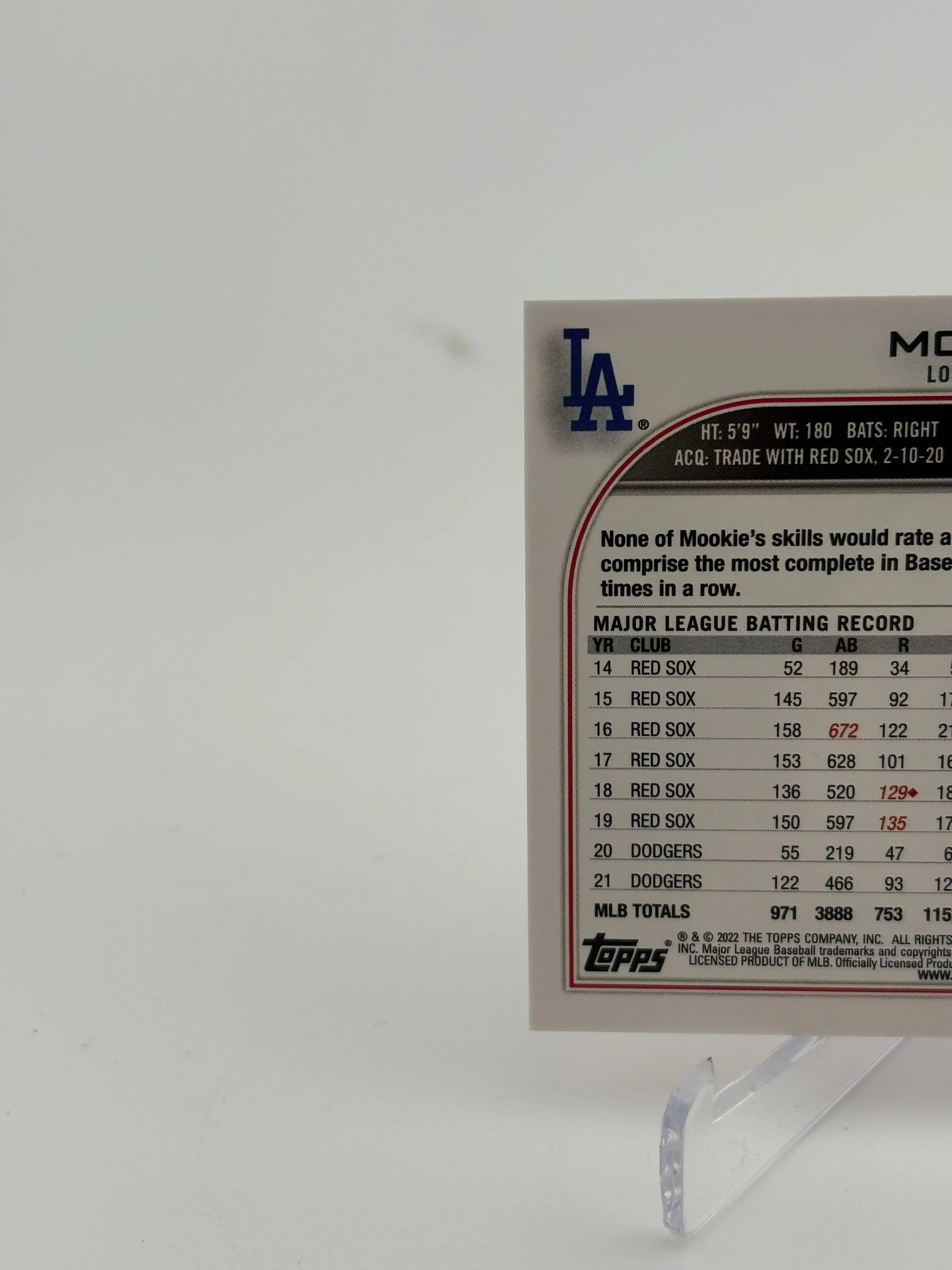 2022 Topps UK Edition Mookie Betts Big Ben Red Parallel #/99 FRENLY BRICKS - Open 7 Days