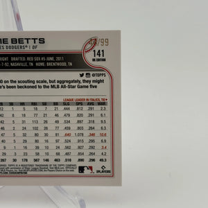 2022 Topps UK Edition Mookie Betts Big Ben Red Parallel #/99 FRENLY BRICKS - Open 7 Days