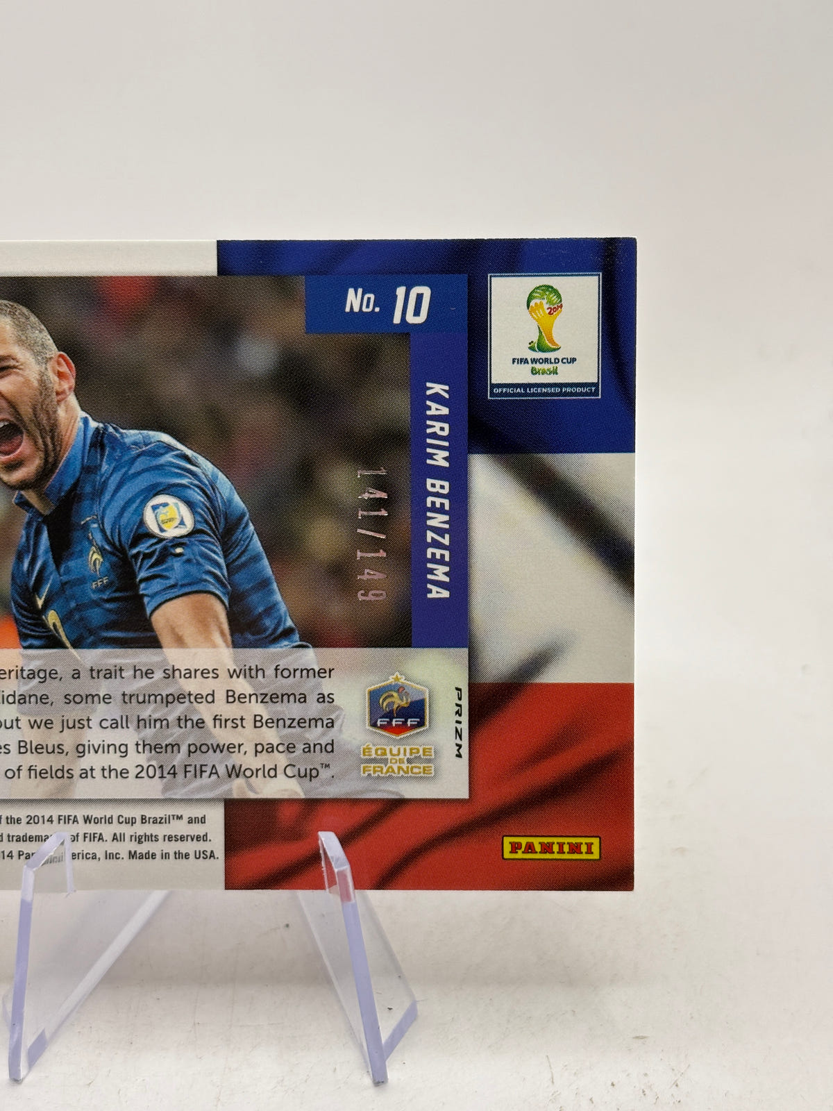 2014 Panini Prizm World Cup Net Finders Red Prizm Karim Benzema #10 /149 image 4