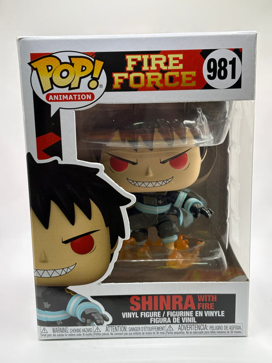 Funko POP! Animation Fire Force #981 Shinra with Fire Vinyl Figure FRENLY BRICKS - Open 7 Days