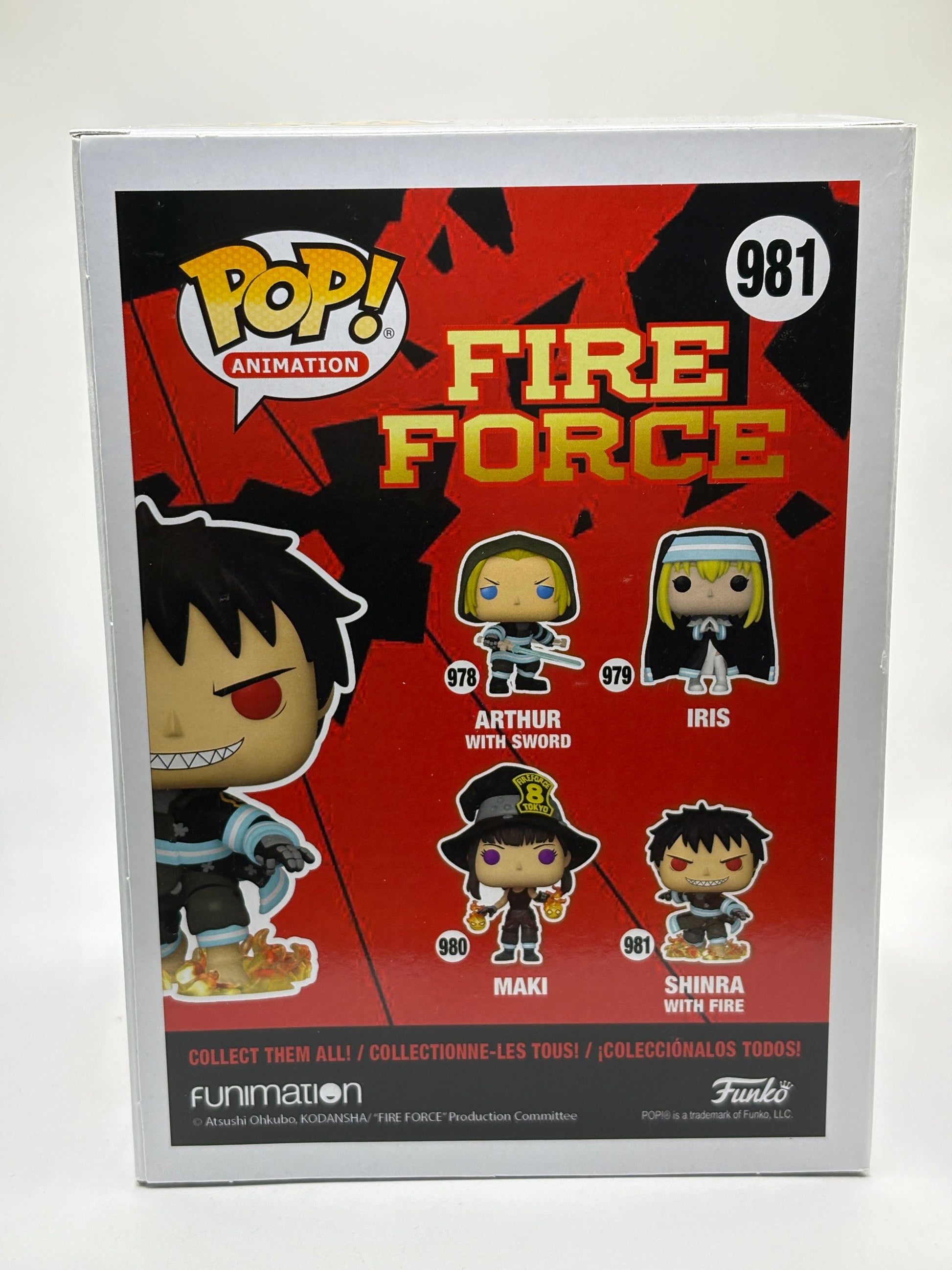 Funko POP! Animation Fire Force #981 Shinra with Fire Vinyl Figure FRENLY BRICKS - Open 7 Days