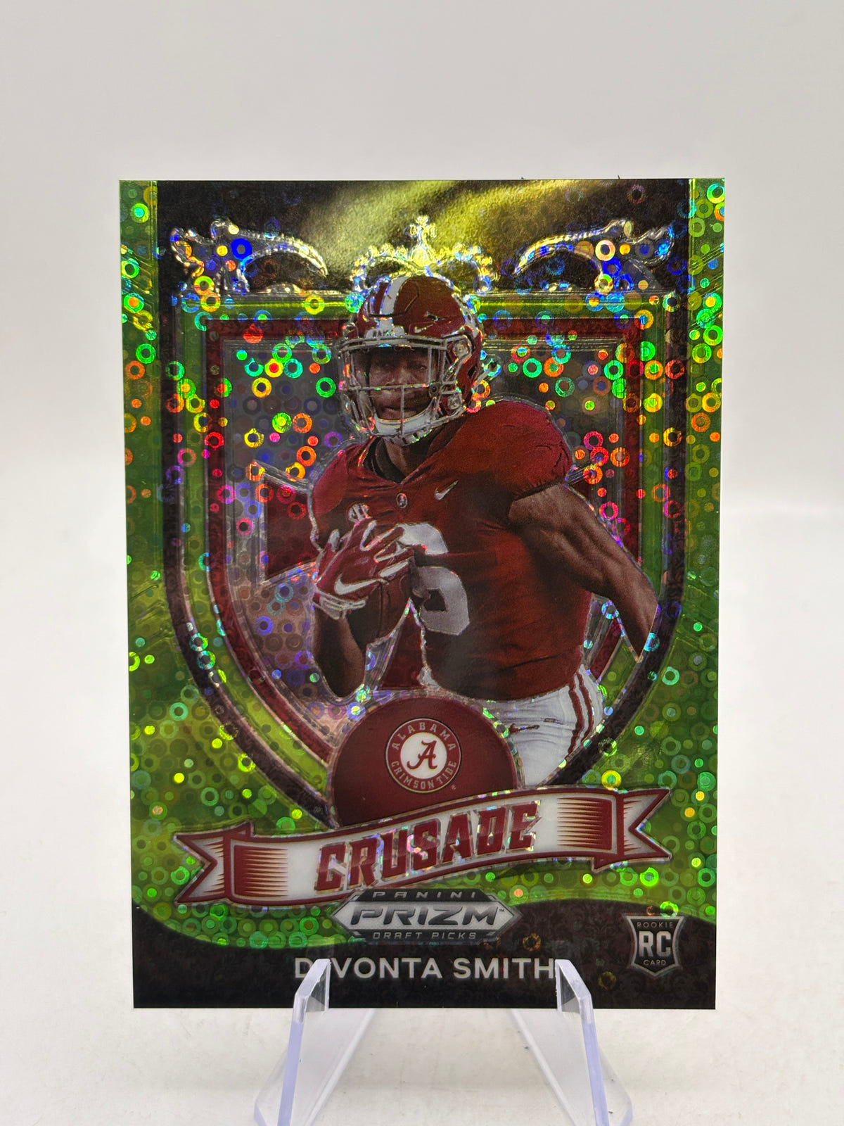 2021 Panini Prizm Draft Picks - #165 Devonta Smith 4/5 Crusade Rookie image 1