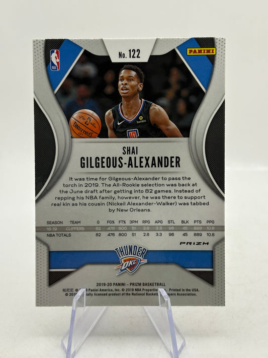 2019-20 Panini Prizm - #122 Shai Gilgeous-Alexander Pink Cracked Ice FRENLY BRICKS - Open 7 Days
