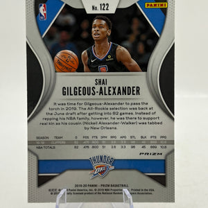 2019-20 Panini Prizm - #122 Shai Gilgeous-Alexander Pink Cracked Ice FRENLY BRICKS - Open 7 Days