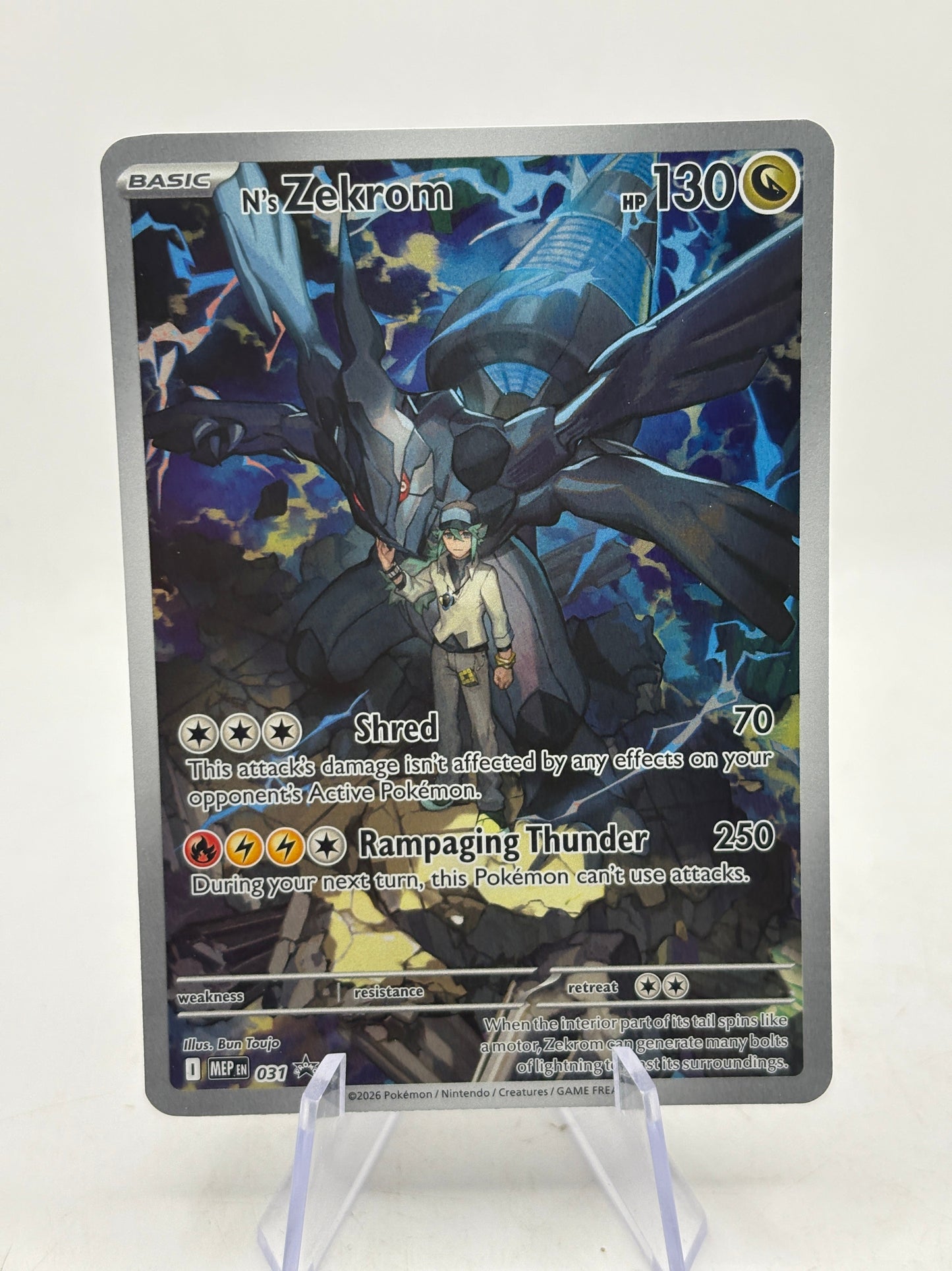 Pokemon TCG Mega Promos - N’s Zekrom MEP031 Black Star Illustration NM FRENLY BRICKS - Open 7 Days