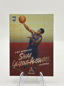 2018-19 Panini Chronicles Luminance #162 Shai Gilgeous-Alexander Rookie Card