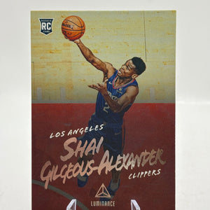 2018-19 Panini Chronicles Luminance #162 Shai Gilgeous-Alexander Rookie Card FRENLY BRICKS - Open 7 Days