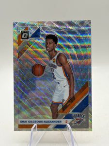2019-20 Optic Shai Gilgeous Alexander #113 Silver Wave Prizm Thunder 2nd YR