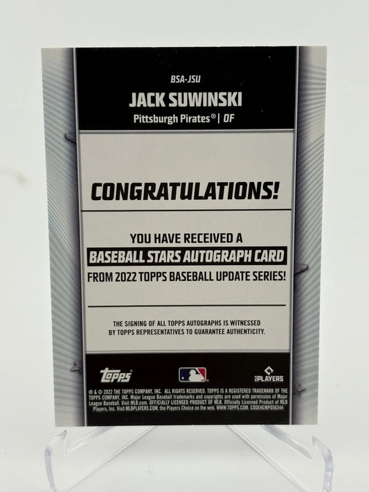2022 Topps Update Series #BSA-JSU Jack Suwinski Auto Rookie FRENLY BRICKS - Open 7 Days