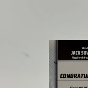 2022 Topps Update Series #BSA-JSU Jack Suwinski Auto Rookie FRENLY BRICKS - Open 7 Days