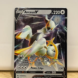 METAL CARD Arceus V 122/172 Metal UPC Promo Brilliant Stars FRENLY BRICKS - Open 7 Days