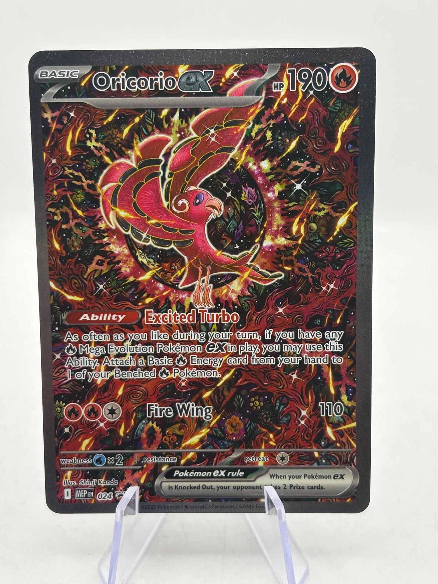 Pokemon TCG MEP Promos - Oricorio EX 024 Black Star Special Illustration NM FRENLY BRICKS - Open 7 Days
