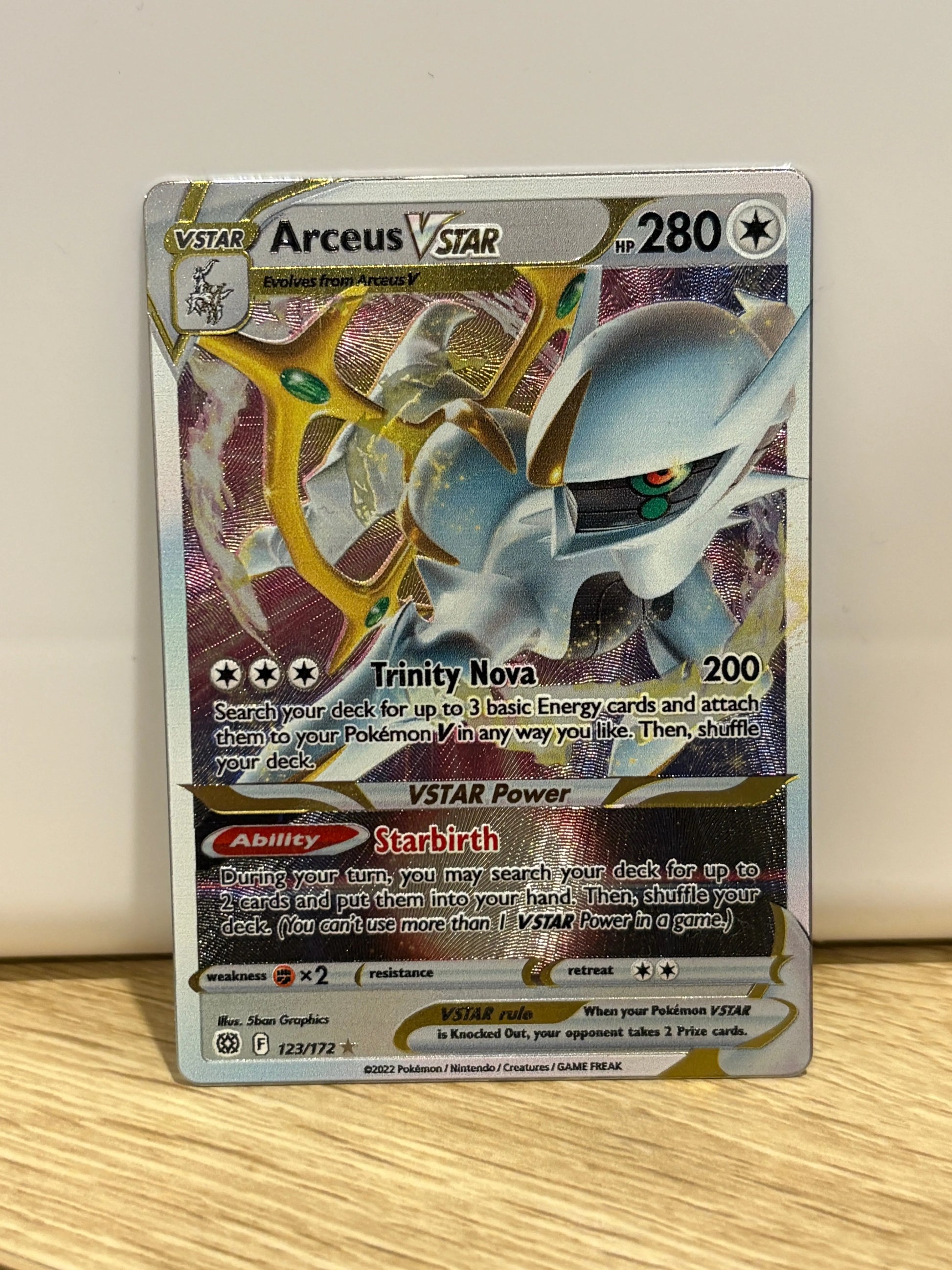 Arceus VSTAR (123/172) (Metal Card) [Sword & Shield: Brilliant Stars] Near Mint FRENLY BRICKS - Open 7 Days