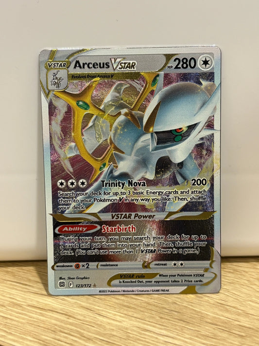 Arceus VSTAR (123/172) (Metal Card) [Sword & Shield: Brilliant Stars] Near Mint FRENLY BRICKS - Open 7 Days