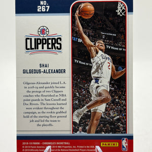 2018-19 Panini Chronicles #267 Shai Gilgeous-Alexander Marquee Rookie FRENLY BRICKS - Open 7 Days