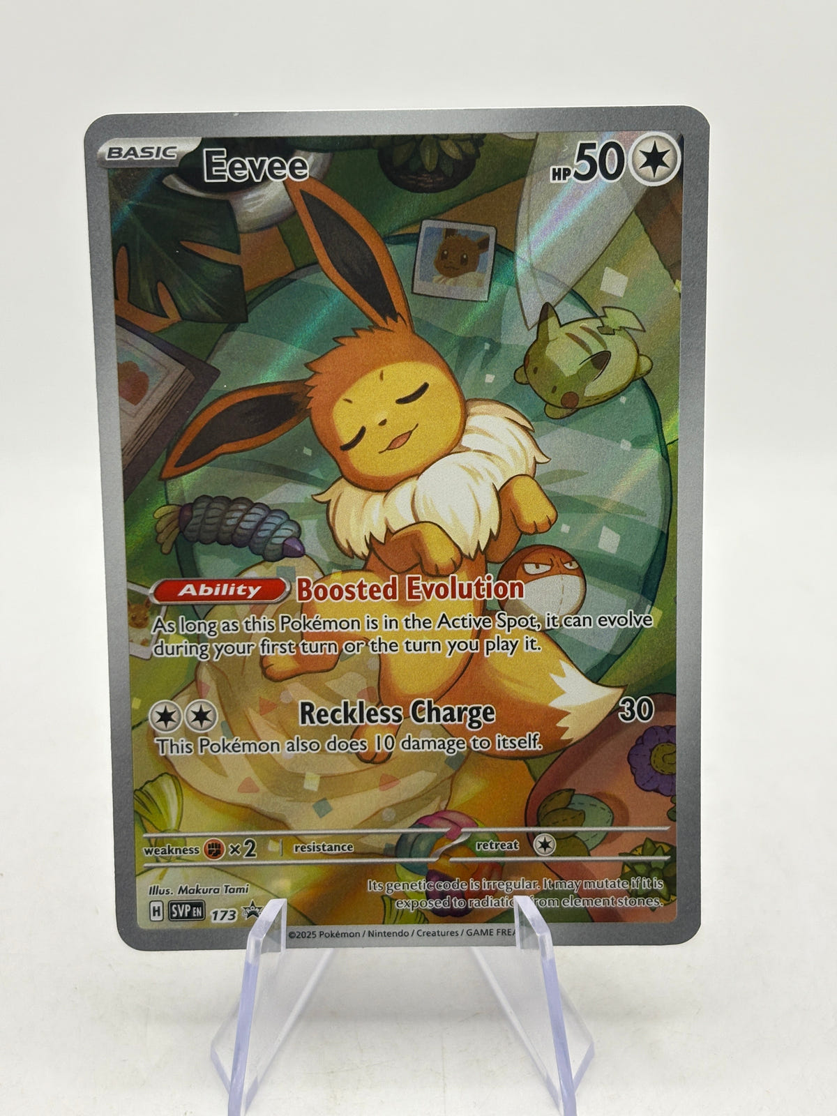 Pokemom TCG SVP Promos - Eevee SVP173 Black Star Promo Illustration NM FRENLY BRICKS - Open 7 Days image 1